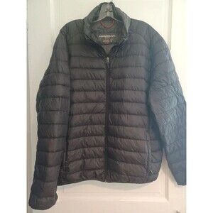 Hawke & Co black down-filled puffer jacket mens L winter coat ski sled outdoor